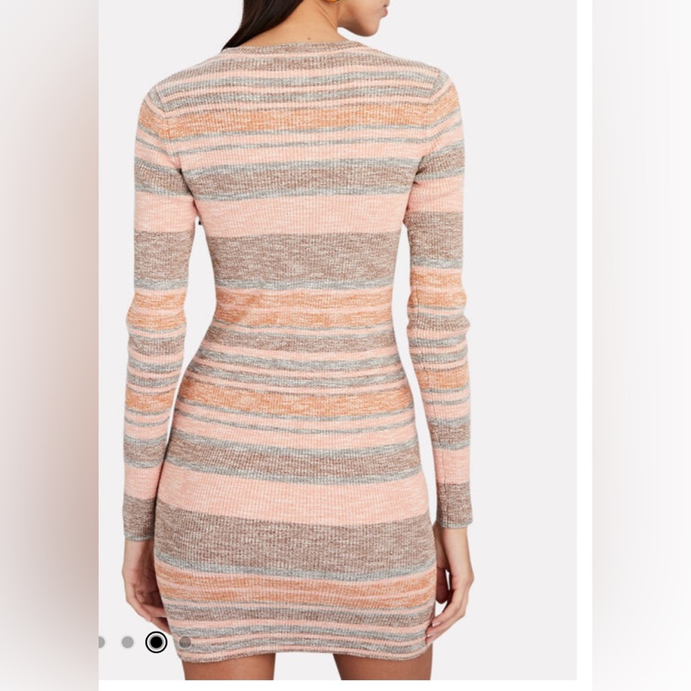 🎉HP🎉NWOT INTERMIX
Sloan Striped Rib Knit Mini Dress S - Picture 4 of 5
